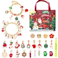 DIY Christmas advent calendar blind box with 24 festive alloy beads and 2 bracelets - M-20 Style