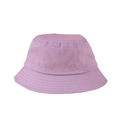 Classic purple cotton bucket hat with parallel stitching and flat top for sun protection - M (56-58cm) / Purple