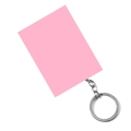 Porte-clés rectangulaire minimaliste en silicone rose avec anneau en métal argenté - Rabbit ears refer to tiger-pink (blocked, you need to look at the picture and ask customer service) / Emballage Individuel