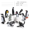 Set of 11 realistic penguin figurines with an igloo model for educational toy display - 11Pcs Little Penguins Set 106G