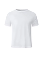 T-shirt sportiva slim fit da uomo bianca in pesante cotone a costine 230g - S / Bianco