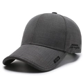 Dunkelgraue Baseballkappe für Herren mit Los Angeles Stickerei und Textur - Verstellbar / Dunkelgrau