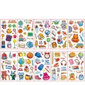 Set of 10 waterproof cartoon school stickers with bags, stationery and animals for kids - Back to School Series
