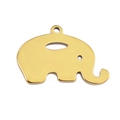 Golden elephant pendant charm in stainless steel for DIY jewelry making accessories - Elephant / Gold