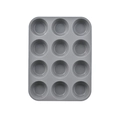 Stampo grigio in silicone a 12 fori per muffin e cupcake per la cottura - Grigio