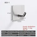Macro del gancio a J in acciaio inox 304 spazzolato con dimensioni 4,5x4,5 cm - Tipo J 003-1 Singolo / Argento