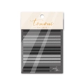 Détail des autocollants à ongles tomoni MS-008 avec motifs à rayures noir et argent - Style Rayures Minimalistes Noir & Argent(MS06)