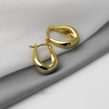 Orecchini a cerchio minimalisti in argento S925 con finitura in oro lucido - 8# Oro E53 (Cerchi a Goccia a Forma di U Oro)