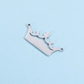 Colgante de corona de acero inoxidable pulido plata para joyería DIY pulseras y collares - Color Acero