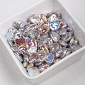 Iridescent heart-shaped acrylic beads with metallic luster for DIY jewelry making - 14*14mm / Silver Grey