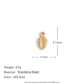 Minimalist Leaf Charm - Gold