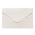 Ivory textured specialty paper mini envelope with classic V-flap for membership cards - Super White