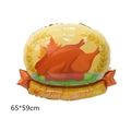 Thanksgiving roasted turkey foil balloon with orange banner and warm autumn colors 65x59cm - Roasted Chicken / 65*59cm