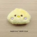 Detail of yellow plush chick doll with embroidery eyes measuring 5cm in height - Yellow Chicken Head