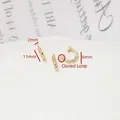 11mm gold-plated zircon lobster clasp with closed ring for DIY jewelry making - Style 2 Gold (Closed Ring)