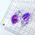Ciondoli a conchiglia luminosi in resina viola e trasparente per gioielli fai da te - Viola