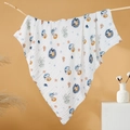 6-layer cotton muslin baby blanket featuring orange mermaid and sea life patterns - 6-Layer 110*110cm / Straight Edge-Mermaid Princess