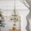 Gouden metalen kerstboom hanger met bel en ster voor feestelijke winkeldecoratie - Gouden kerstboom windgong