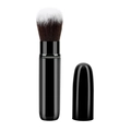 Pennello trucco retrattile con manico nero cilindrico e setole bicolore di qualità - Pennello Telescopico Stile Rossetto Nero / Nero