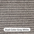 Faux linen rug in grey and white woven pattern for modern living room and bedroom - 40*60cm / Grey White