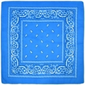 Royal blue paisley bandana made of high-density fabric for hip-hop and outdoor use - Lake Blue