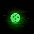 Luminous green hollow TPR rubber ball dog toy with geometric lattice design - Glow Hollow Ball