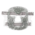 Cold and hot compress face mask with grey gel beads and adjustable elastic strap - Double-sided PVC Face Mask / Gray