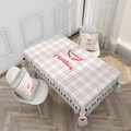 Red Christmas tablecloth and pillow set featuring reindeer and Merry Christmas print - 40*70cm / ZB032-7 (Red Green White Antler Tablecloth And Pillowcases)