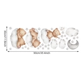 Sticker mural ours sur nuage avec dimensions de 90cm x 30cm pour chambre - Petit Ours qui Dort(UV20500T_R)