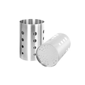 Modern gold stainless steel utensil holder with hollow drainage holes for kitchen storage - 10CM Thickened 15CM High Silver