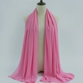 Pink chiffon hijab scarf for women displayed on a mannequin with soft drapes - 41