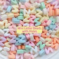 Colorful macaron resin mini alphabet beads with horizontal holes for DIY jewelry making - Letter Z / 1 Piece