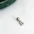 Polished silver finish stainless steel letter B pendant for DIY necklaces and jewelry - Letter Pendant (B) / Silver