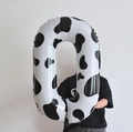 Large standing number 0 balloon with cow print pattern for kids birthday party decor - Cow Pattern Style