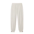 Pantaloni jogger da donna a quadretti in nylon con elastico in vita e bottoni - XS / Pantaloni / Pantaloni Jogger
