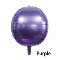 Glossy purple spherical 4D aluminum foil balloon for elegant party celebrations - 22 Inch / Purple