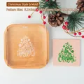 Merry Christmas Fondant-Stempel aus Acryl mit Schneeflocken für festliche Tortendekoration - Weihnachten Stil G