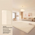 Creamy beige geometric arch carpet with stain-resistant and pet-friendly fabric - 80x160cm / Spring Song
