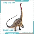 Diplodocus dinosaur model with textured brown skin and red neck detail, weighing 225g - Brown Diplodocus (PL124-217) / 225g