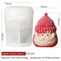 Weihnachtsmann Silikonform für DIY Weihnachtskerzen und Mousse-Kuchen Kunst - Apfel Weihnachtsmann C SW-249