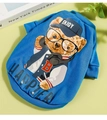 Blauer Hunde-Sweatshirt mit Cartoon-Bär-Druck und weicher Strickstruktur für kleine Haustiere - XS / Kleiner Bär Blau
