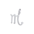 Titanium steel Scorpio zodiac pendant necklace in polished silver finish for women - Scorpio - Steel