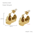 Especificaciones de tamaño de los pendientes de acero inoxidable chapados en oro 18k - Oro de 18K / Dorado