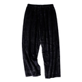 Loose black flannel pajamas pants with elastic waistband for winter warmth - M / Hurricane Black