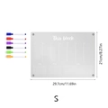 S-size magnetic acrylic weekly planner with 6 colorful markers and dimensions 29.7x21cm - TYU047 Small Weekly Planner (With 6 Pens)