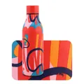 Graffiti art 304 stainless steel cola water bottle with colorful abstract pattern Style 4 - Painted Geometric Red