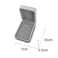 Light grey velvet jewelry display box for necklaces, size 10cm x 7cm x 3.5cm - 10*7*3.5cm / Light Grey Velvet Necklace Box