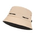 Cappello a secchiello outdoor in mesh kaki e nero con coulisse sportiva regolabile - Colore 10 (Beige Nero Reversibile)