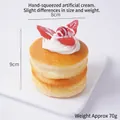 Realistische aardbeien pannenkoek koelkastmagneet van 8cm met decoratieve room - Aardbei Dubbellaagse Cake