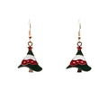 Set orecchini ad albero di Natale in smalto colorato con ganci dorati per donna - Albero di Natale (Orecchino)